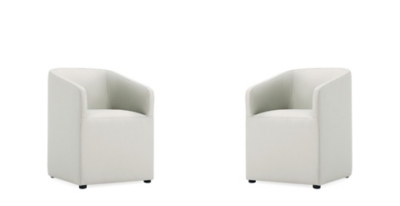 Manhattan Comfort Anna Dining Armchair set of 2, Stone Gray, large