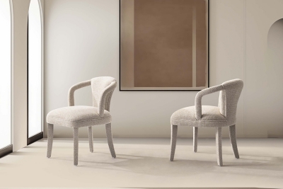 Manhattan Comfort Palmer Dining Armchair set of 2, Gold Dust, rollover