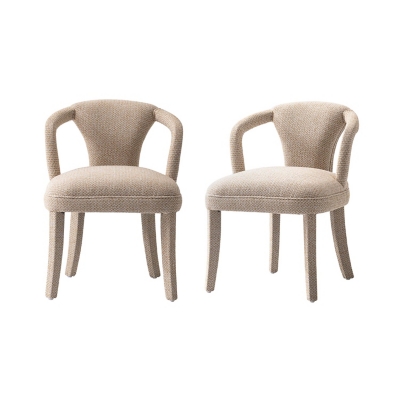 Manhattan Comfort Palmer Dining Armchair set of 2, Gold Dust, large