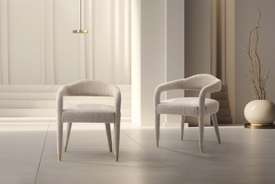 Manhattan Comfort Aspen Dining Armchair set of 2, Gold Dust, rollover