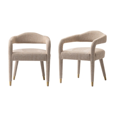 Manhattan Comfort Aspen Dining Armchair set of 2, Gold Dust, large