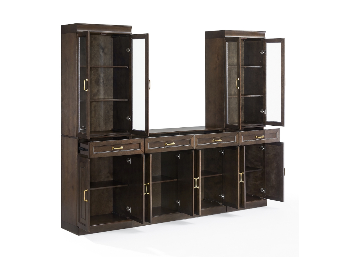 Crosley Furniture Stanton Sideboard And Glass Door Pantry Set | Ashley