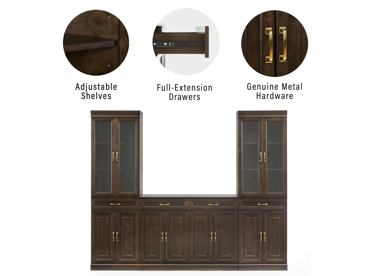 Crosley Furniture Stanton Sideboard And Glass Door Pantry Set | Ashley