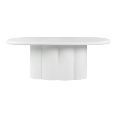 TOV Furniture Elika Dining Table, White, large