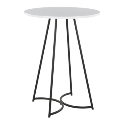 LumiSource Cece Counter Height Dining Table, White, large