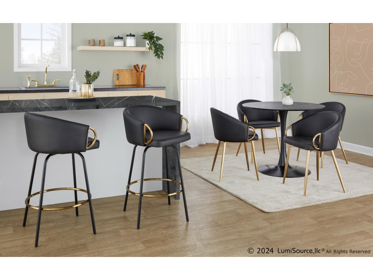 LumiSource Claire Counter Height Bar Stools (Set of 2) | Ashley