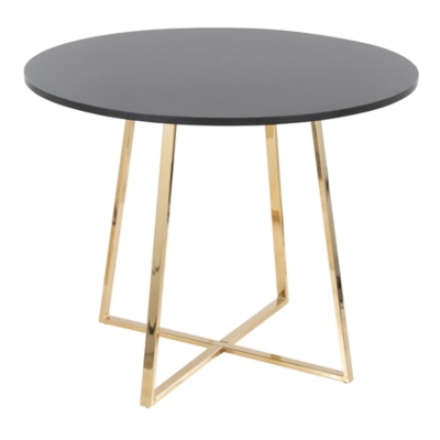 LumiSource Cosmo Dining Table, Black, large