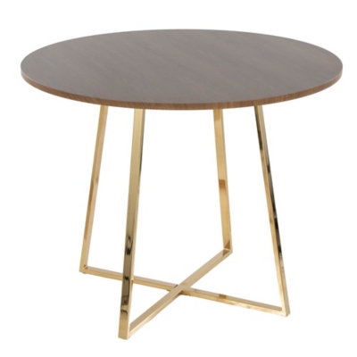 LumiSource Cosmo Dining Table, Walnut, large
