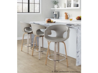 LumiSource Curvo Swivel Counter Stool (Set of 2)