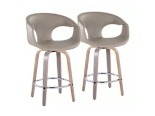 LumiSource Curvo Swivel Counter Stool (Set of 2)