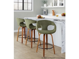 LumiSource Curvo Swivel Counter Stool (Set of 2)