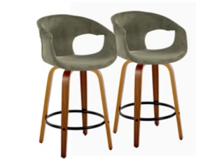 LumiSource Curvo Swivel Counter Stool (Set of 2)