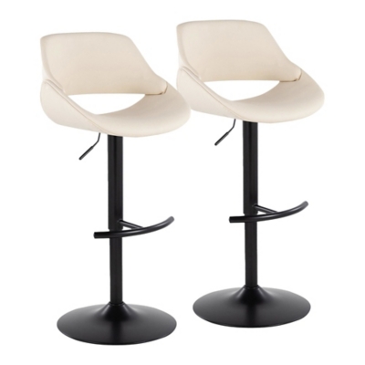 LumiSource Fabrizzi Bar Height Bar Stool (Set of 2), , large