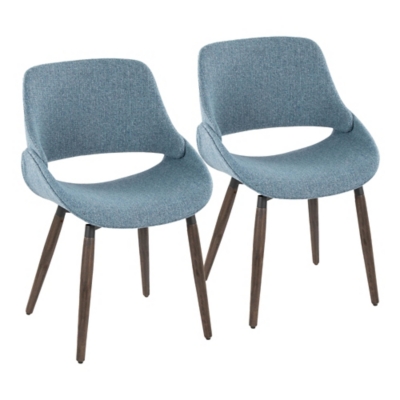 LumiSource Fabrizzi Dining Chair (Set of 2), Blue, large