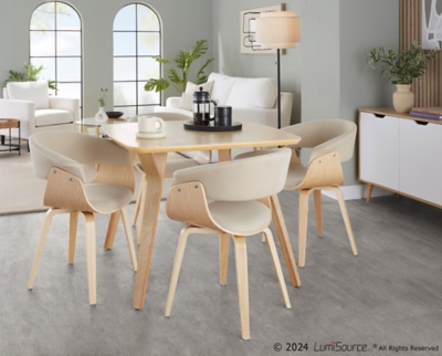 LumiSource Folia Dining Table and 4 Chairs, , rollover