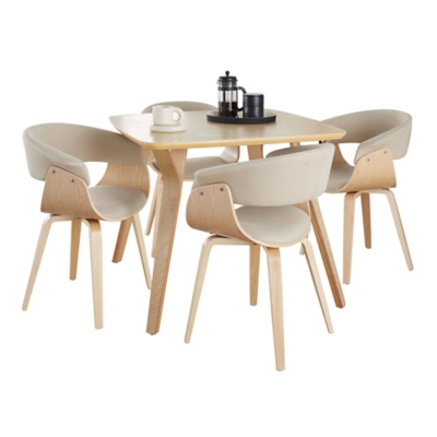 LumiSource Folia Dining Table and 4 Chairs, , large