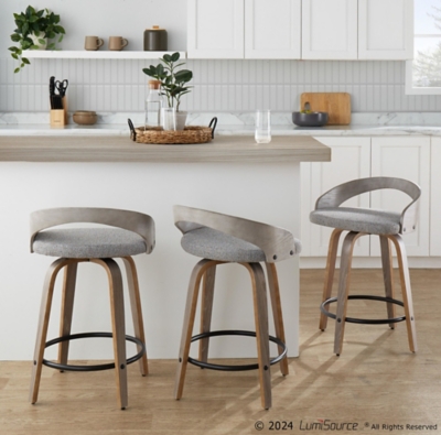 LumiSource Grotto 24" Counter Height Bar Stool (Set of 2), , rollover