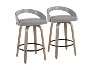 LumiSource Grotto Counter Height Bar Stool (Set of 2)