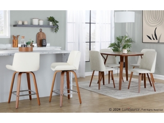 LumiSource Santi Counter Height Bar Stool (Set of 2)