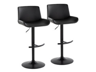 LumiSource Santi Bar Height Bar Stool  (Set of 2)