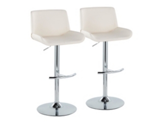 LumiSource Santi Bar Height Swivel Bar Stool  (Set of 2)