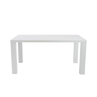 Euro Style Abby 63" Rectangle Dining Table in White, , large
