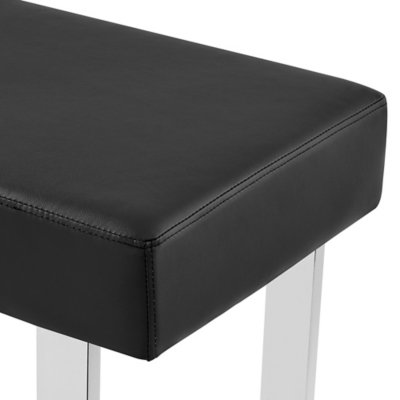 Close-up of white tabletop edge and thickness.