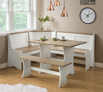 Linon Middlecreek Farmhouse Breakfast Nook Dining Set - On Sale - Bed Bath  & Beyond - 20461282