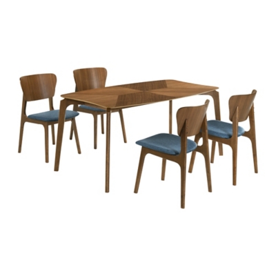 Armen Living Kalia Dining Table and 4 Chairs
