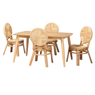 Bali & Pari Carita Dining Table and 4 Chairs, , large