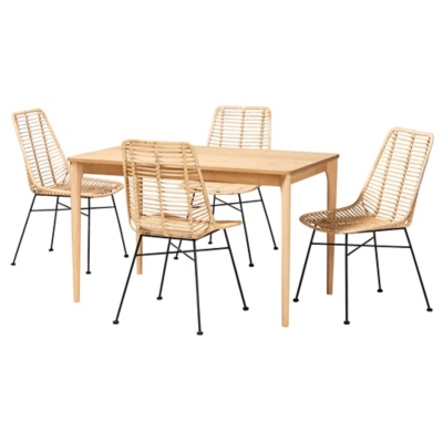 Bali & Pari Manhattan Dining Table and 4 Chairs, , large