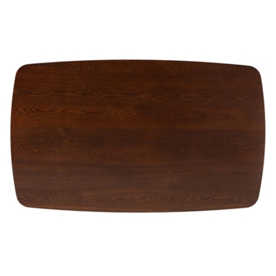 Top view of dining table surface