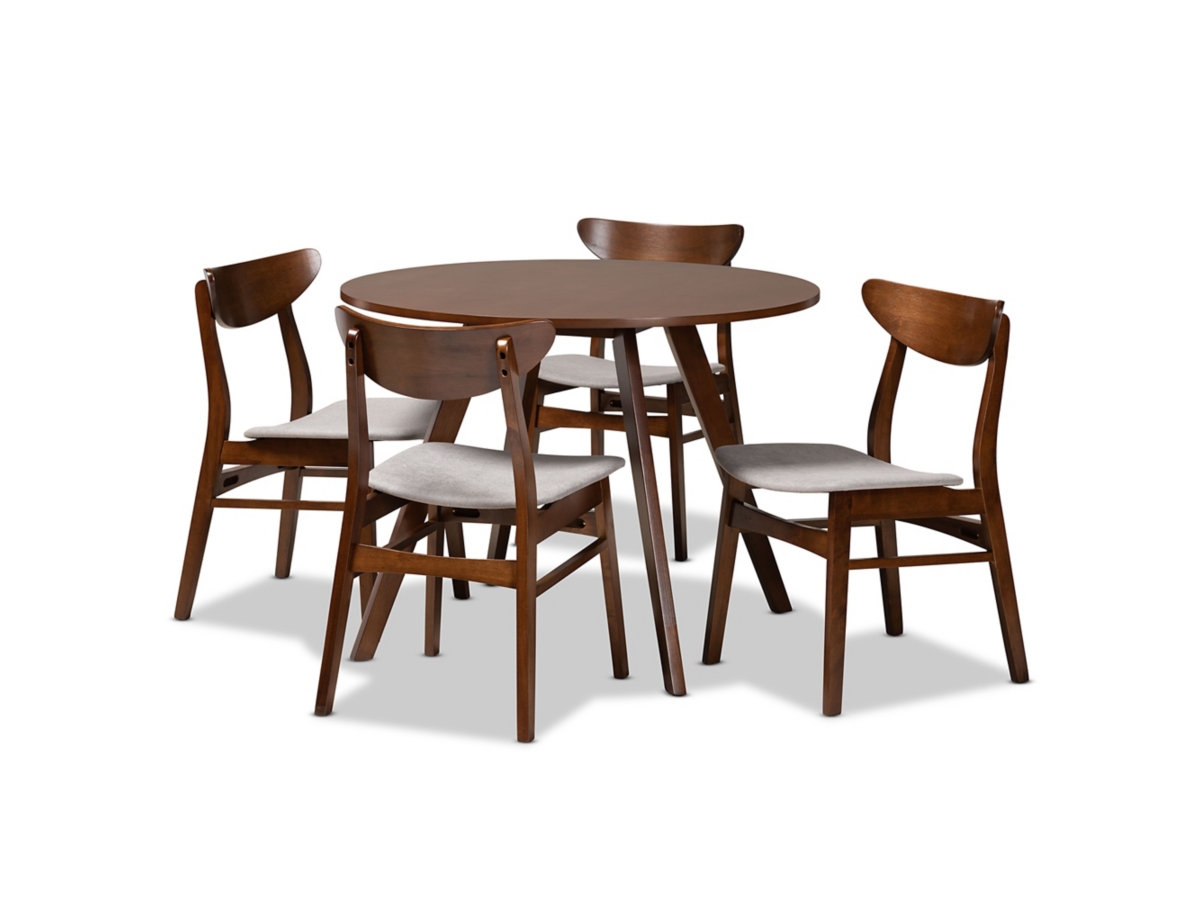 Baxton Studio Philip Dining Table and 4 Chairs Set