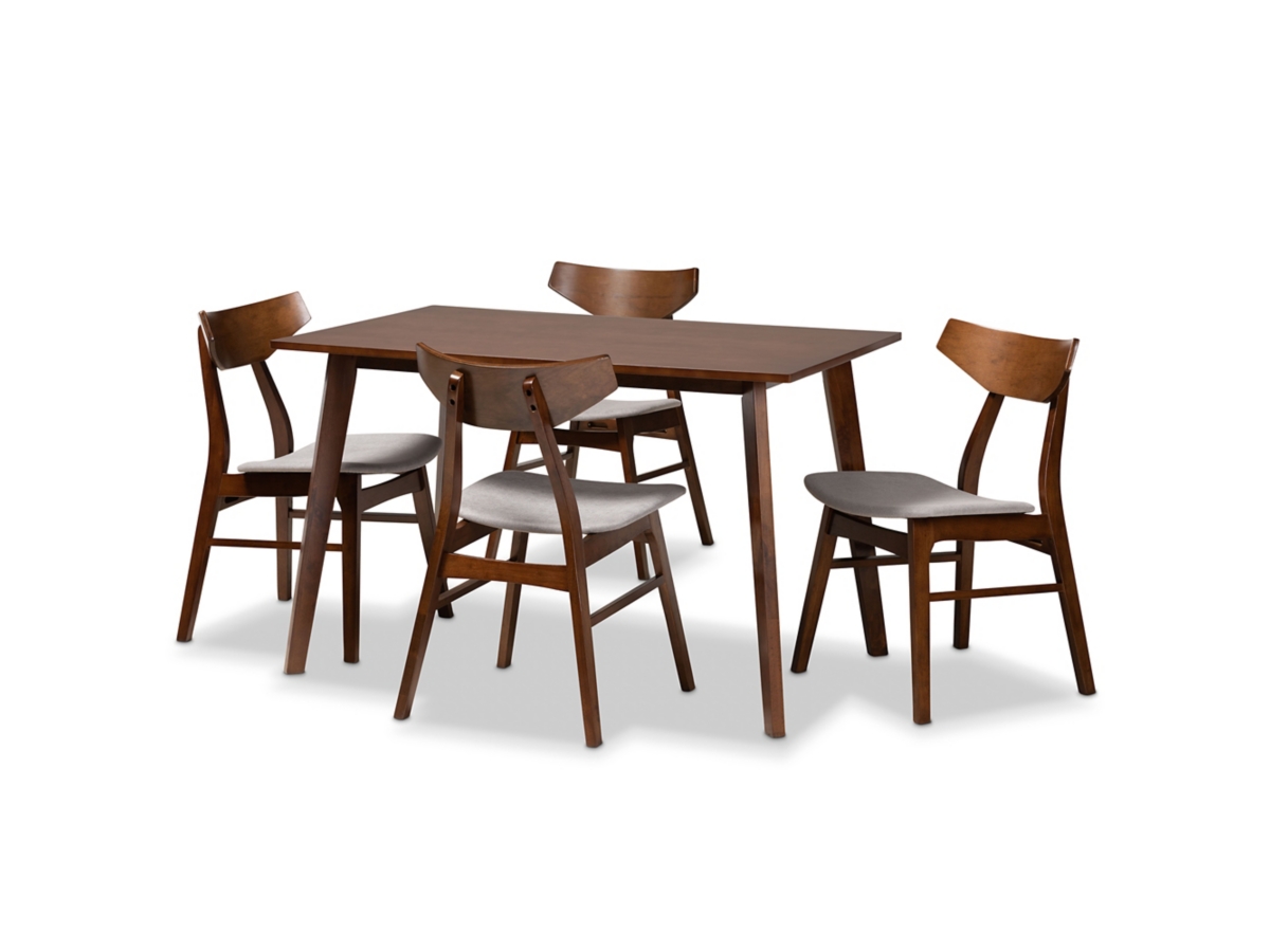 Baxton Studio Lois Dining Table and Chairs Set Ashley