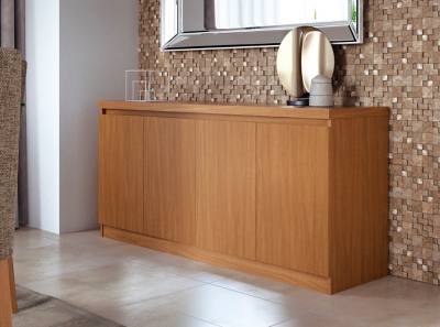 Manhattan Comfort Viennese Sideboard in Maple Cream, Brown, rollover