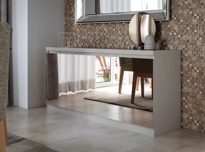 Manhattan Comfort Viennese 2.0 Sideboard in White Gloss, White, rollover