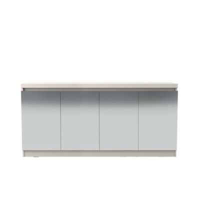 Manhattan Comfort Viennese 2.0 Sideboard in White Gloss, White, large