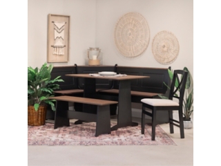 Austell White and Pecan Breakfast Nook