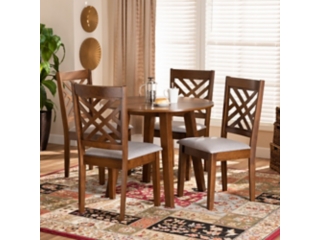 Baxton Studio Lilly Dining Table and 4 Chairs Set