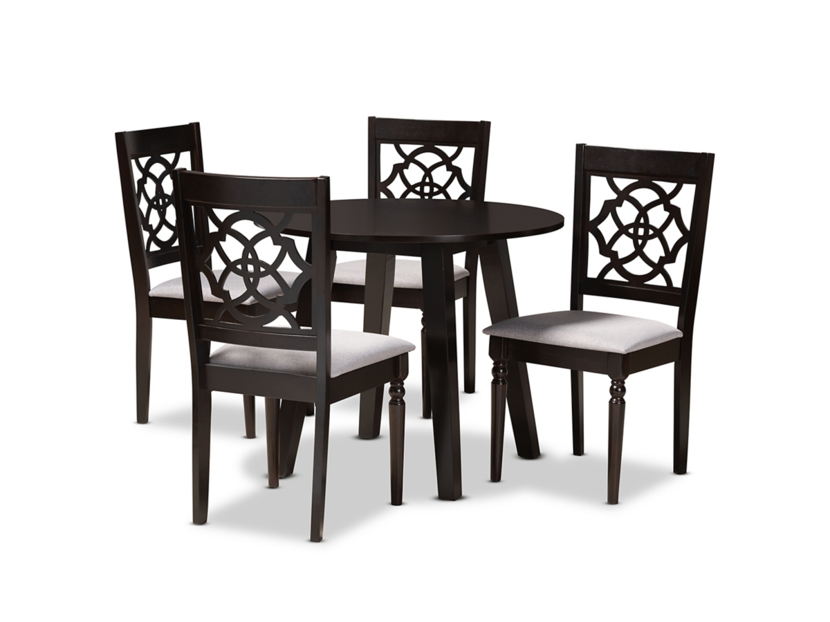 Baxton Studio Eliza Dining Table and 4 Chairs Set