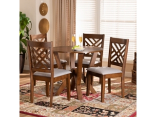 Baxton Studio Elise Dining Table and 4 Chairs Set