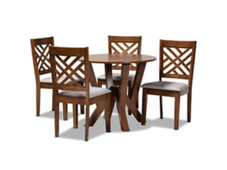 Baxton Studio Elise Dining Table and 4 Chairs Set