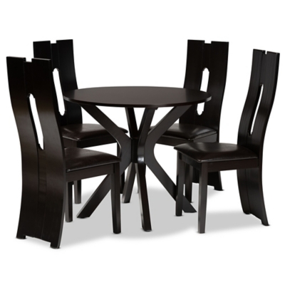 Baxton Studio Cian 5 Piece Dining Set, , large