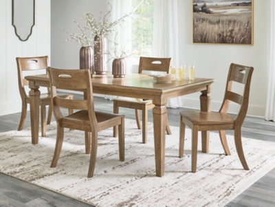 APG-D606D1-5P Mylarken Dining Table and 4 Chairs, Brown sku APG-D606D1-5P