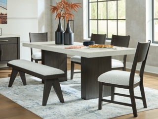 Westonfort Dining Table and 4 Chairs and Bench