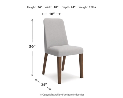 Lyncott Dining Chair Dimensions