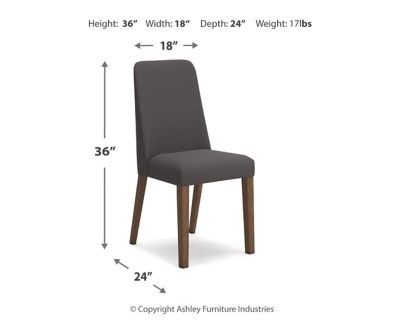 Lyncott Dining Chair Dimensions
