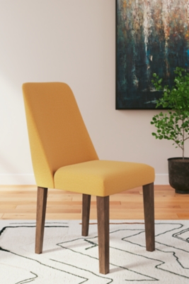 Lyncott Dining Chair, Mustard/Brown, large