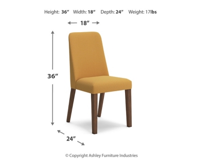 Lyncott Dining Chair Dimensions