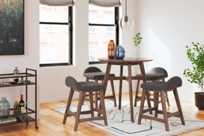 APG-D615224-5P Lyncott Counter Height Dining Table and 4 Barstool sku APG-D615224-5P